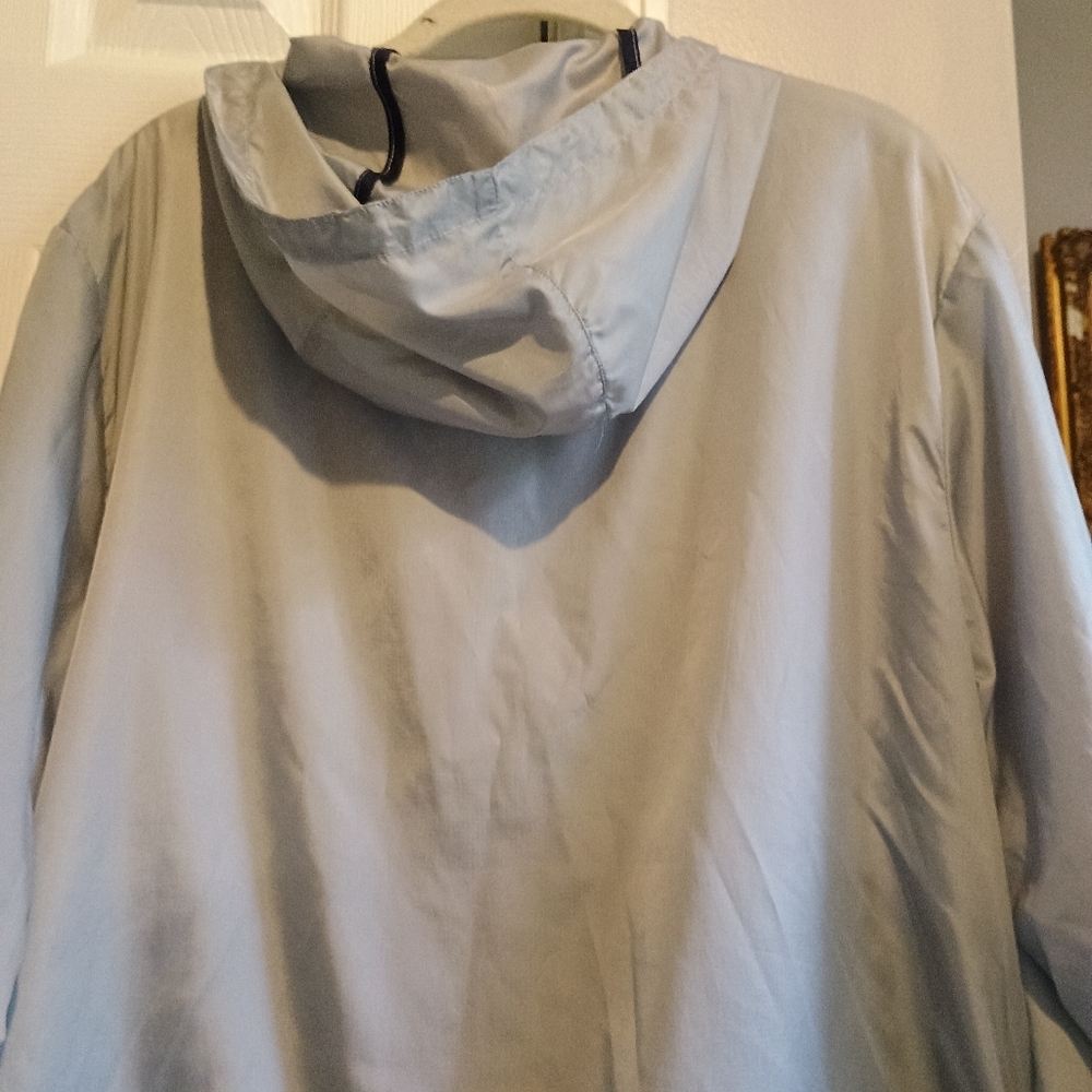 Red Camel Large Colorblock Windbreaker Half Zip Jacket Hidden Pocket Hooded 30” - Picture 9 of 12